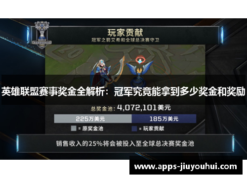 英雄联盟赛事奖金全解析：冠军究竟能拿到多少奖金和奖励